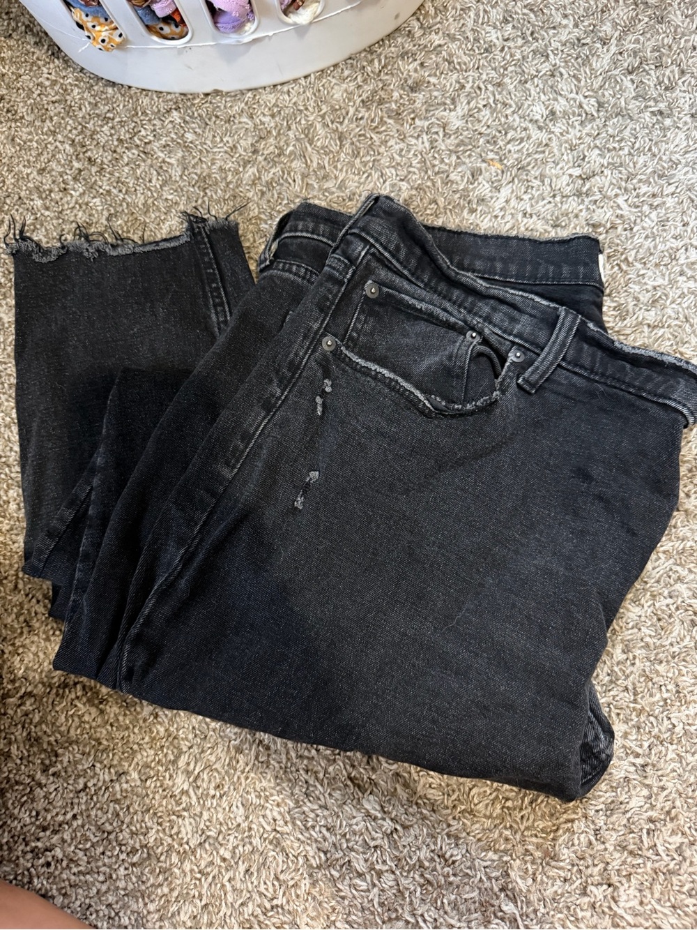 Abercrombie & Fitch Black Distressed Skinny Jeans